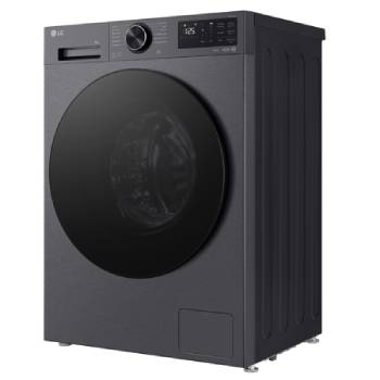 An image showing a washing machine in the living room with an A rating for energy efficiency next to it, consuming 30% less electricity